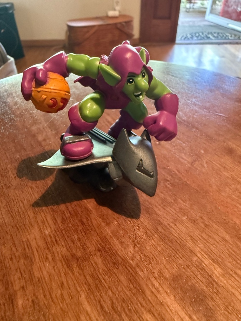 Marvel Purple and Green Goblin Figure with Orange Pumpkin Accessory